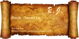 Rech Jarmila névjegykártya